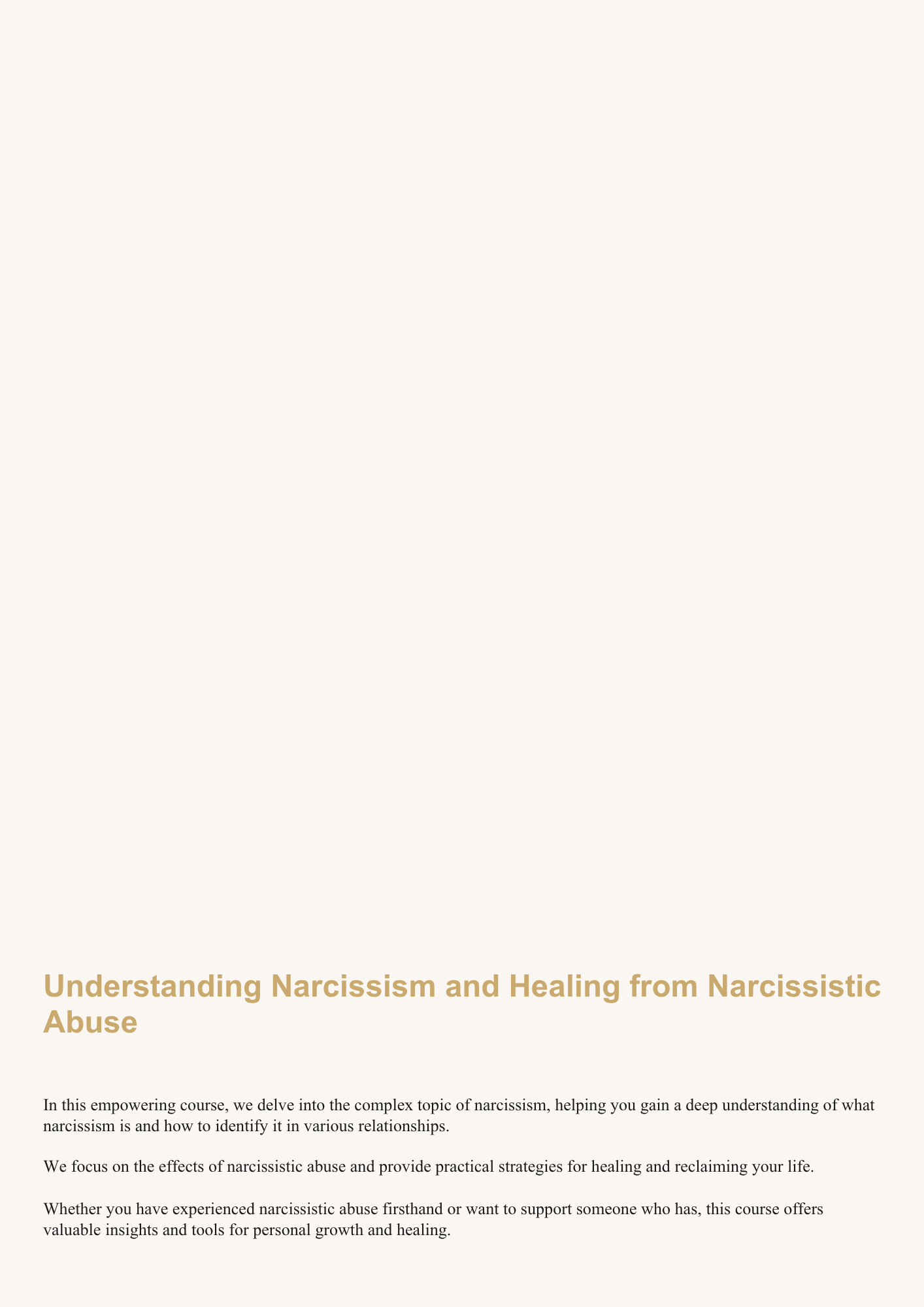 Finally Free: Healing from Narcissistic Abuse